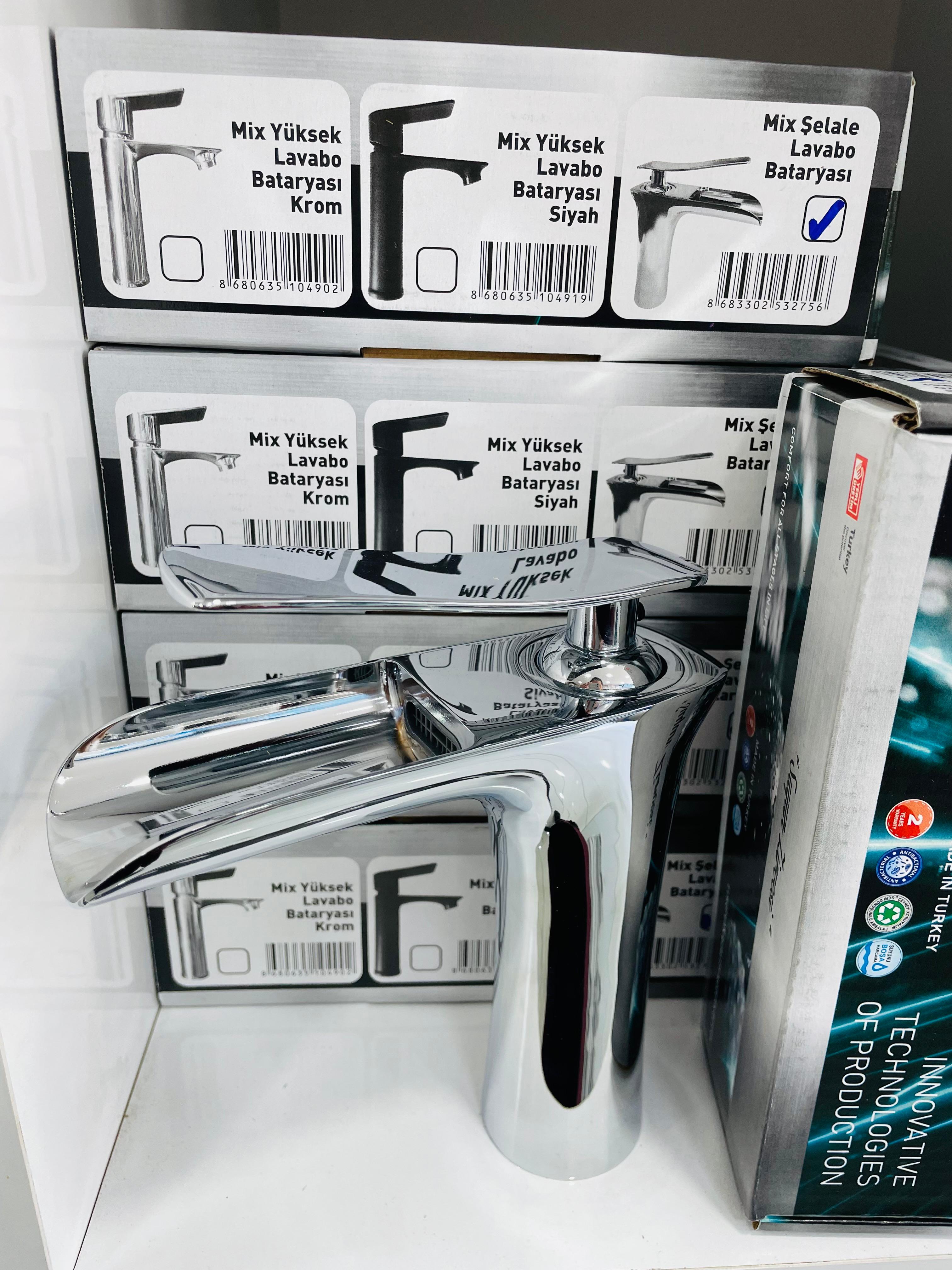 ŞELALE MİX LAVABO BATARYASI (PİRİNÇ)